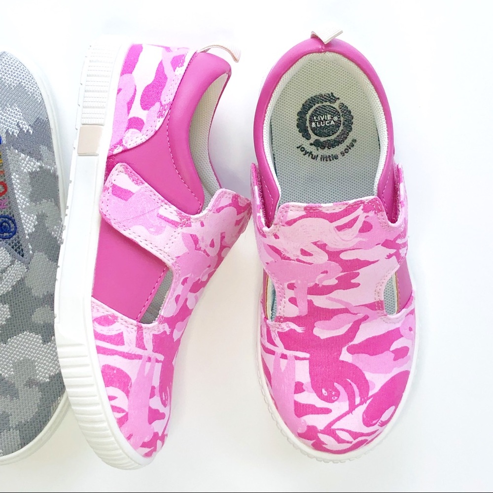 {Livie & Luca} Pink Sloth Camo Shoes